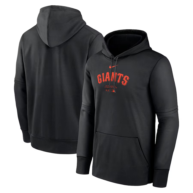 Men's San Francisco Giants Black Collection Practice Performance Pullover Hoodie
